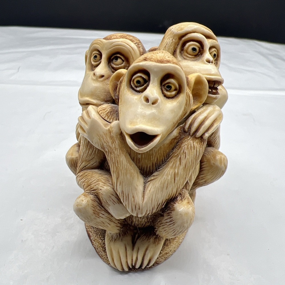 Vintage 1994 Harmony Kingdom Inside Joke Monkey Trinket Box Figurine TJMO Retire